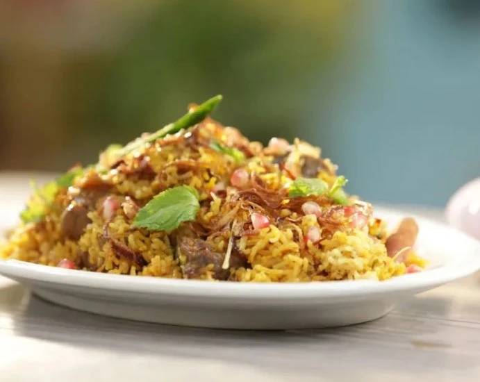 Delicious lamb biryani at New Everest on Whyte Ave Edmonton, AB